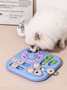 1pc Universal Interactive Treat Puzzle Ball, Suitable For Cats & Dogs | Bite-Resistant, Quiet, Washable | For Home Alone, Training, And Killing Time | Odorless Material, Non-Slip Stable | Category: Cat & Dog Toys, Dog Puzzle Toys, Cat & Dog Puzzle Toys, Food Bowls, Interactive Training, Feeding Supplies, Anti-Choke Feeders, Slow Feeder Bowls - Multicolor - View 9