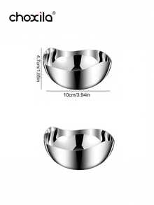 choxila 1个304不锈钢优雅甜点碗 - 可用作零食碗、甜点杯、燕麦沙拉碗、早餐碗、托盘、水果盘，花瓣形设计，理想的返校礼物，适用于客厅、卧室、办公室、露营、酒店和学校等场所。 - 甜點盤 - 查看 12
