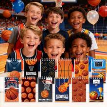 12pcs Football Themed Spiral Notebooks, Student Notebooks, Word Notebooks, Spiral Notebooks, Fabric Notebooks, Memo Pads, School Supplies, Student Prizes, Party Notebooks, Back To School Stationery, Christmas Notebooks - Multicolor - View 5