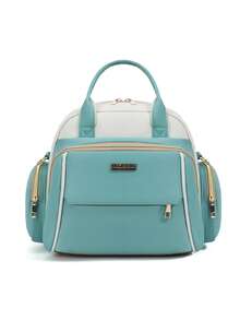 Mochila cambiadora, bolso de pañales para bebé con bolsillo aislado, para llevar al hombro/a mano, bolso de mamá para viajes - Multicolor - Ver 15