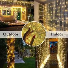 240LED 88Ft Connectable String Lights Indoor Outdoor Wire Warm White Lights Twinkle Fairy In With Timer Bedroom Classroom Wedding Tree Patio Decor - 暖白+200LED - 查看 2
