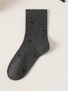 5 pares de calcetines de media caña de unicolor, de moda, versátiles, lindos, transpirables, que absorben la humedad, antideslizantes y adecuados para el uso diario casual para mujeres - Multicolor - Ver 5