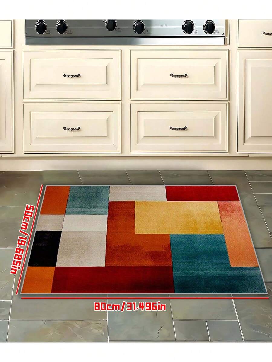 Geometric Pattern Soft Washable Non-Slip Carpet For Living Room, Hotel, Cafe, Shop