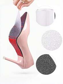 QKC 1卷高跟鞋防滑垫，降噪可定制鞋底保护垫，耐磨自粘防滑贴，可延长防滑贴使用寿命 - 透明 - 查看 2