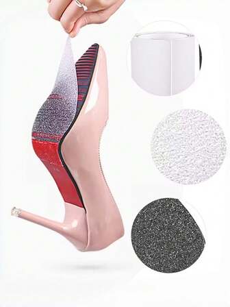 QKC 1 Rollo de Almohadillas Antideslizantes para Tacones Altos, Protector de Suela de Zapato Personalizable y Reductor de Ruido, Pegatinas Antideslizantes Autoadhesivas Resistentes al Desgaste, Pueden Extender la Vida Útil de las Pegatinas Antideslizantes