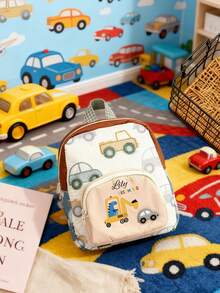 A Mini Casual And Versatile Back-To-School Backpack With A Cute Cartoon Car Print And A Custom Package With A Personalized Name Or Holiday Message. It Can Be Customized With Unique Names, Letters, Lucky Numbers, Etc. Perfect For Traveling, Dancing, Working Out, Gifts For Friends, Daughter's Birthday Gifts, Souvenir Bags, Christmas New Year Back To School Season. - Multicolor - View 3