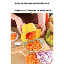 Multifunctional Stainless Steel Kitchen Knife, Potato Cutter For Slicing Onions, For Kitchen - Yellow - View 8