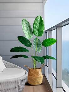 4/1件 65-115厘米 热带仿真植物，大型仿真香蕉树，塑料天堂鸟植物枝条，超大棕榈叶，适用于家居、花园、室内办公室装饰，不含花盆，可用于房间装饰、婚礼装饰、家居装饰、卧室装饰 - 彩色 - 查看 5