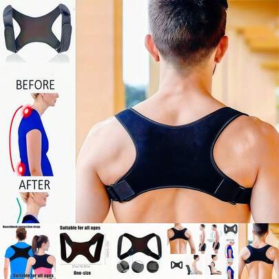 ComfortFit Posture Corrector For Men & Women - Adjustable, Breathable Orthopedic Brace - Seamless Upper Back, Spine, Neck & Shoulder Support - Ideal For Daily Wear, Clavicle Stabilization - Promotes Healthy Posture, Prevents Slouching
