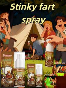 2瓶Dowmoo放屁喷雾，气味浓烈，为派对增添乐趣，液体喷雾 - 彩色 - 查看 2