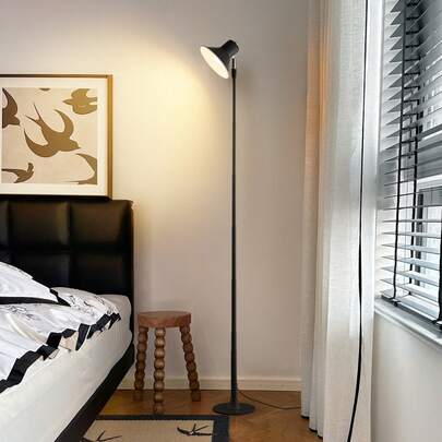 1pc 57-Inch Modern Adjustable Height LED Floor Lamp, USB Powered, 3000K-6500K Dimmable Brightness, Multi-Purpose Corner Floor Lamp For Living Room, Bedroom, Study And Office Decor