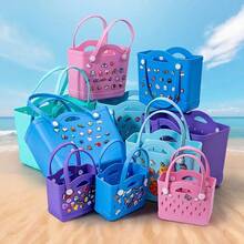 Hot Selling High-Quality Lightning Pattern EVA Material Unisex Large Capacity Tote Bag, Toilet Bag, Swimming Bag, Travel Organizer - 綠松石色 - 查看 3
