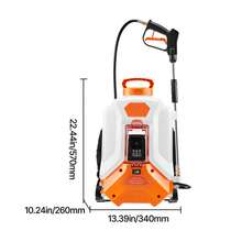 Battery Powered Backpack Sprayer, 4 Gallons Electric Backpack Sprayer, 2 Wands & 8 Nozzles, Adjustable 0-90 PSI, 4H Runtime, Portable Yard Garden Lawn Sprayers For Weeding Spraying Cleaning - 查看 11