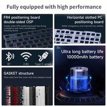 AJAZZ AK980 V2 三模式热插拔无线机械键盘,1.14 英寸彩色屏幕 + 音量旋钮,98 键布局,带底光的密封结构,RGB 可自定义机械键盘 - 包含拔键器和可拆卸线缆 - 官方配置 - AJAZZ 官方正品 - 查看 5