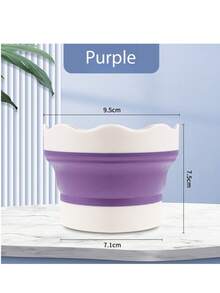 1 Stück Mini faltbarer Silikon Farbeimer, Aquarellpinsel Waschbecher, Mehrzweck Kunstbedarf - Verschiedenfarbig - Übersicht 18