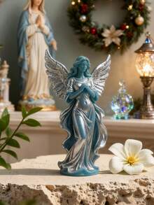 1个可爱天使翅膀硅胶模具 – 适用于DIY蜡烛/石膏/树脂/肥皂工艺品，情人节/母亲节/生日/春季创意礼物，适合家居装饰和蜡烛制作用品 - 白色 - 查看 7