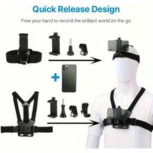 6pcs/Set Complete Sports Camera Accessory Kit, Including Phone Clip Mount, Suitable For GoPro, Phones And Osmo Action Cameras - Multicolor - View 7