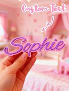 1pc Customized Illuminated Name Plate, Personalized TPU Name Plate, Home Decor Personalized Name Tag With Lighting Effect, 3D Printed, Personalized Bedroom Or Indoor Decor, Easy To Hang And Install, Suitable For Room, Wall, Door, House, Bedroom Decoration, Most Practical Item. - Multicolor - View 4
