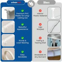 UrbanRed Flexible Bendable Ceiling Curtain Track 16.4FT 5m Mount For Curtain Rail Room Divider Curtains Rod RV Ceiling Track For Curtains White - White - View 7