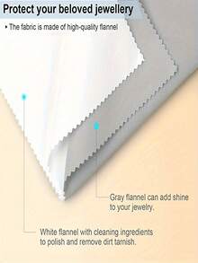 1pc Jewelry Cleaning & Care, Jewelry Polishing Cloth, 4-Layer Edged Gold & Silver Jewelry Maintenance Wiping Cloth, Polishing Cloth, Jewelry Essential, Portable, Not Washable - Multicolor - View 5