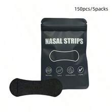 30 piezas de tiras nasales antirronquidos para corrección de la respiración, expansión física, parche transpirable - Negro - Ver 10