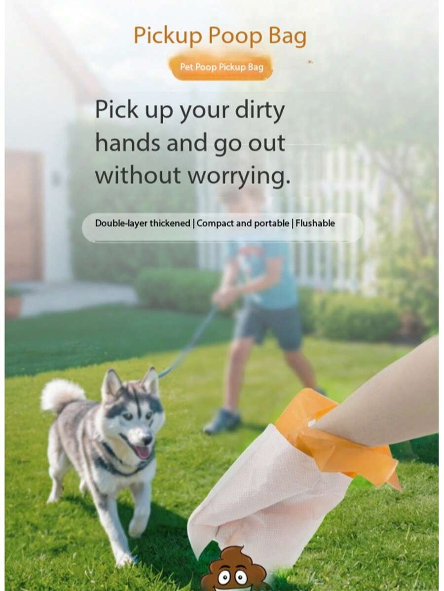 Pet Poop Bag Vest Pouch Double-Layer Thickened Dog Poop Bags Factory Wholesale Large Capacity Water-Soluble Dog Poop Bags - Multicolor - View 1