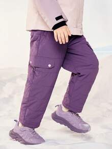 mini bala Young Girl Padded Cargo Pants Soft Warm Loose Fit Winter 2025