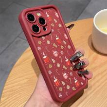 Funda protectora de TPU antienvejecimiento con estampado navideño en rojo vino, elegante y sencilla, funda protectora personalizada y creativa, anti-suciedad y duradera, diseño a prueba de golpes y anti-caídas, cubre completamente y es precisamente adecuada para Apple  17.17 Pro...17 Pro Max...17 Agua. 16.16 Pro...16 Pro Máx.16 más.. 15.15 Pro Max...15 Pro...15 más.. 14.14 Pro...14 más..14 Pro Max... 13.13 Pro...13 Pro Max...12.12 Pro...12 Pro Max...11.11 Pro...11 Pro Máx.XR.X.XS.XS máx.Se.MiNi Perfecto como regalo de aniversario o Navidad para parejas, mujeres, hijas e incluso novias y novios adolescentes - 2343 - Ver 2