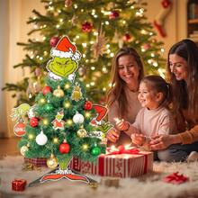 Mini Cristmas Tree Wit Ead Arms Legs Tabletop Small Cristmas Tree Wit Ligs Tief Body Rative Ornamen  Ome Party R - 綠色 - 查看 5