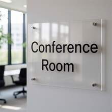 1件定制时尚亚克力商业标牌，个性化地址牌，办公室创意展示牌，店面招牌，可印制您的Logo，亚克力材质