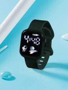 2 件/1 件全新 LED 显示屏数字电子手表自行车游泳骑马椰子树 8 字形扣表带简约时尚度假风格情侣手表情人节节日礼物生日礼物万圣节、圣诞节、情人节、母亲节、节日礼物的最佳选择