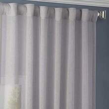 HPD Half Price Drapes Cortinas Transparentes sólidas para Sala de Estar, Textura de Lino, 50 x 84 Pulgadas (1 Panel), SHCH-SS07163-84,(Montaña de Acero 127An x 243.8Al cm (1 Paneles)) - Multicolor - Ver 5