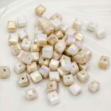 4毫米/6毫米方形玻璃珠，DIY珠宝制作材料，手工项链、手链、耳环，款式多样，设计独特，品质奢华，是手工爱好者的灵感宝库，助您打造独一无二的时尚宣言。 - 方形琉璃散珠 - 查看 5