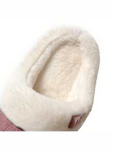 【舒适毛绒拖鞋】纯色拖鞋，休闲套脚毛绒内里鞋，舒适室内家居保暖拖鞋，闺蜜节、小狗、嘉年华、鞋子、春夏精选、伴娘礼物、房间、卧室装饰、海滩、旅行、男士、女士、度假、妇女节、旅行必备、婚礼回礼、Y2K、卧室、女士汽车配件、厨房装饰 - 灰色 - 查看 4