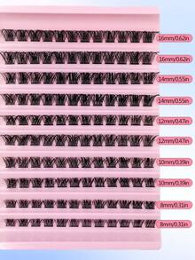 Asiteo 120pcs Individual Lashes,D Curl Natural Look False Eyelashes,Soft Fluffy And Wispy Faux Mink Lashes,Makeup Extensions Lashes DIY At Home Lash Clusters,Eye Lash Clusters,Individual Eyelashes,Lashes,Fake Lashes - Black - View 5