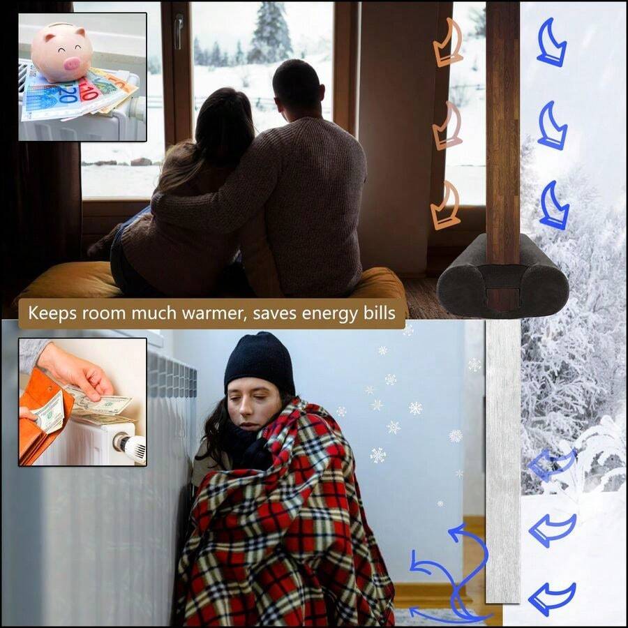 Under Door Draft Stopper 32 Inch For Huge Gap Up To 2 Inch Draft Blocker For Bottom Of Door 27-35 Inch Seal Insulat... - Gap 0 27-35 & Quot; - View 1