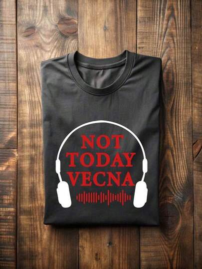 Men's Summer Casual 180g Pure Cotton T-Shirt Not Today Vecna Shirt, Cool Vecna T-Shirt, Hawkins Middle School Tee, Stranger Shirts, Running Up That Hill T-Shirts, Eleven Tees TT735 Effortless Styling, Showcase Your Unique Style