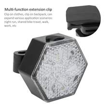 Luz Trasera de Bicicleta, Luces Traseras Led para Ciclismo Carretera Montaña, Luz trasera de bicicleta de advertencia - Negro - Ver 3