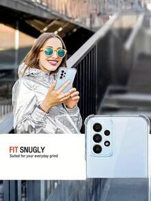 适用于三星 Galaxy A23 A33 A53 A73 A12 A41 A51 A13 A22 A32 A52 A72 A14 A34 A54 5G 的透明气囊防震保护壳 - 無色 - 查看 4