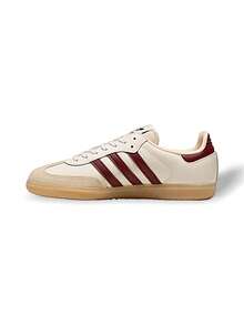 Adidas Samba OG运动鞋 透气吸汗 弹性好 百搭 印花Logo 易洗快干 日常步行户外女款(GS) 白色/红色 JQ8554 - 白色/紅色 - 查看 1