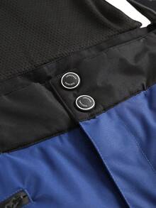 Quần trượt tuyết dày mới thu/đông 2025 dành cho nam, nhiều màu, có quai đeo có thể tháo rời và điều chỉnh, thích hợp cho hoạt động đi bộ đường dài và cắm trại ngoài trời - Màu xanh lam - Xem 4