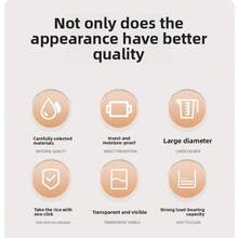 Dry Food Storage Container Dispenser, Plastic Cereal Dispenser With Flip Lid, Reusable Round Multi-Purpose Snack, Cereal And Nut Organizer Box - Multicolor - View 9