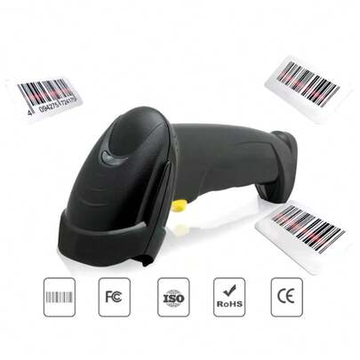 Leitor Scanner de Código de Barras Com Fio QR CODE 1D Com Sensor Automático USB 2.4Ghz