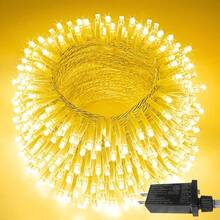 240LED 88Ft Connectable String Lights Indoor Outdoor Wire Warm White Lights Twinkle Fairy In With Timer Bedroom Classroom Wedding Tree Patio Decor - 暖白+200LED - 查看 1