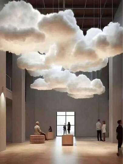 1pc Cloud-Shaped Wall Hanging Decor, Party & Wedding Venue Decorations, Wedding Season Essential, Party Decorations, Elegant & Cute Simple White Polyester Prop, Cloud-Shaped Design Home Hanging Decor ,Christmas Decorations For Birthdays/Parties/Parties/Anniversaries And Other Events,Birthday Decorations,Birthday Party Supplies,Home Decor