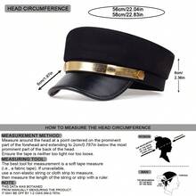 1pc Women Navy Style Beret Hat, Fashionable Casual Flat Top Cap Suitable For Spring Autumn Outings Travel Beach Party - Multicolor - View 2