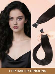 30克，50片，I型接发，真人发，12-22英寸，易于造型，冷融合预粘合接发，Remy天然发，持久不掉发，柔软自然，I型接发便携小巧，方便旅行和补妆，浪漫的长度和蓬松度，角色扮演和日常时尚造型必备假发，情人节佳品