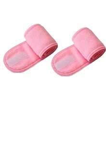 4/3/2/1 Pcs Headbands, Makeup Headbands, Stretchy Terrycloth Headbands, Suitable For Sports, Yoga, Shower, Adjustable SPA Facial Care Headbands, Shower Makeup Headbands With Soft Towel Women Hair Accessories - Pink - View 19