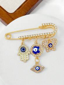 Fashion Evil Eye Brooch, Blue Eye Pin For Women, Cute Gift For Girlfriend, High-End Exquisite Accessory. #Fashion Accessory#High-End#Gift Recommendation - Blue - View 3