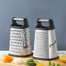 4-In-1 Stainless Steel Vegetable Grater, Suitable For Grating, Slicing, Shredding Ginger, Garlic, Cucumber, Carrot, Cheese, Potato And Other Fruits & Vegetables, Multifunctional Kitchen Tool - Multicolor - View 9